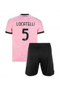 Juventus Manuel Locatelli #5 Jalkapallovaatteet Lasten Vieraspeliasu 2026-27 Lyhythihainen (+ Lyhyet housut)
